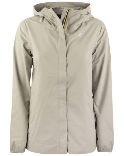 K-Way Marguerite Stretch - Hooded Jacket - Grey