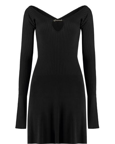 Jacquemus Pralu Knit Mini-Dress - Black