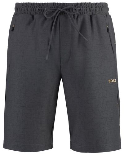 BOSS Hecon Techno Fabric Bermuda-Shorts - Gray