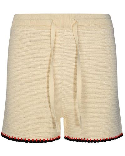 Jil Sander Cream Cotton Shorts - Natural