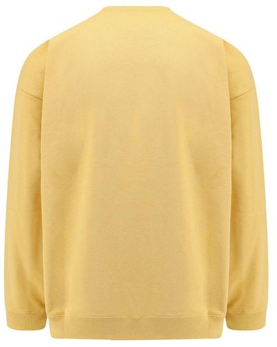 Saint Laurent Sweatshirt With Logo, - Yellow