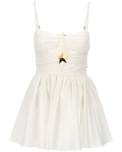 Area 'Star Cut Out' Dress - White