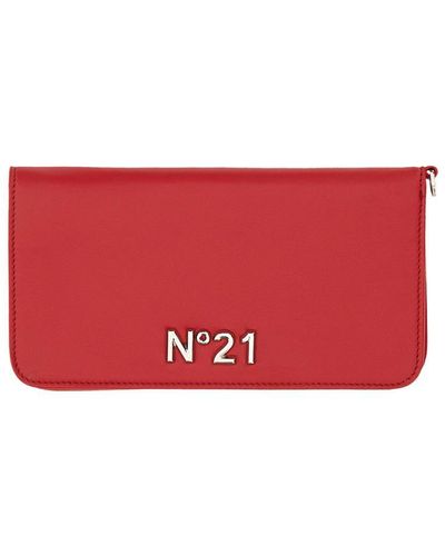 N°21 Wallet With Logo - Red