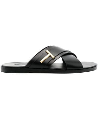 Tom Ford Preston Slide Sandals - Black