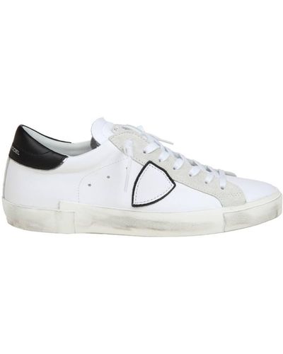 Philippe Model Leather And Suede Sneakers - Metallic
