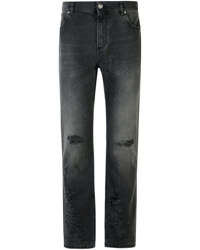 Balmain Cotton Jeans - Gray