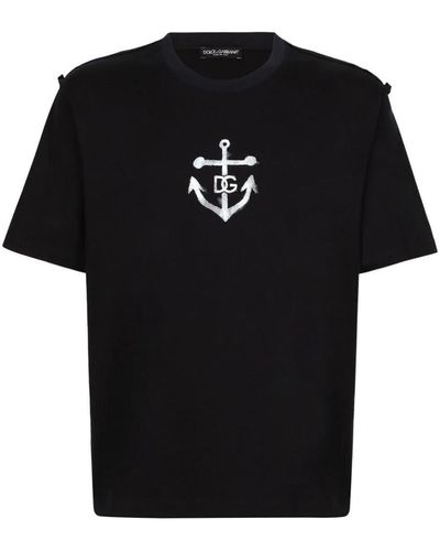 Dolce & Gabbana Logo Cotton T-shrt - Black