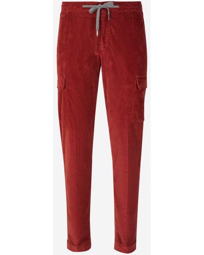 Marco Pescarolo Corduroy Cotton Sweatpants - Red