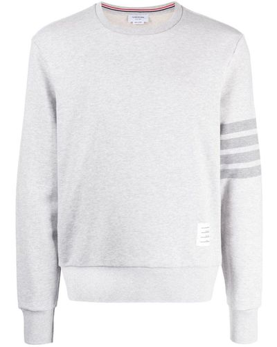 Thom Browne Sweatshirt With Stripes - White