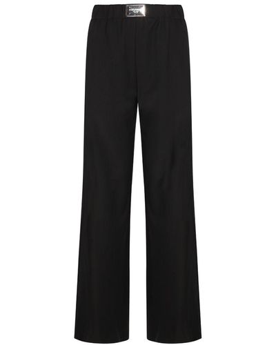 Dolce & Gabbana Wool Blend Pants - Black