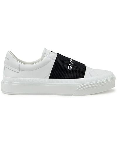 Givenchy Leather City Court Slip On Sneakers - Black