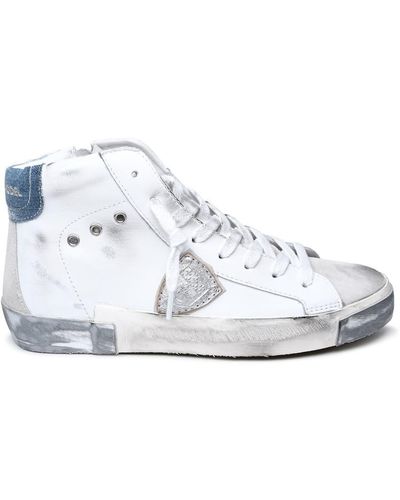 Philippe Model Leather Sneakers - White