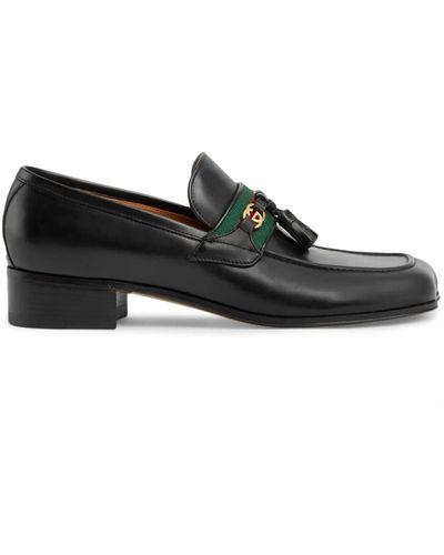 Gucci Leather Loafer Shoes - Black
