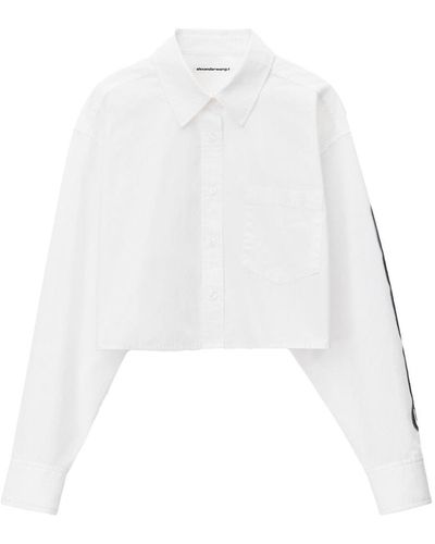 Alexander Wang Cropped Shirt With Halo Print - White
