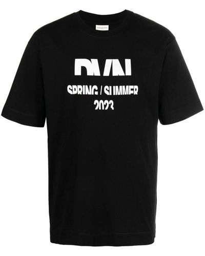 Dries Van Noten Heli Pr Sh 6603 M.k.t-shirt Clothing - Black