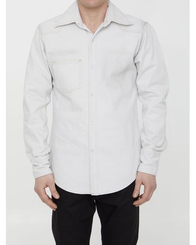Maison Margiela Cotton Denim Shirt - White