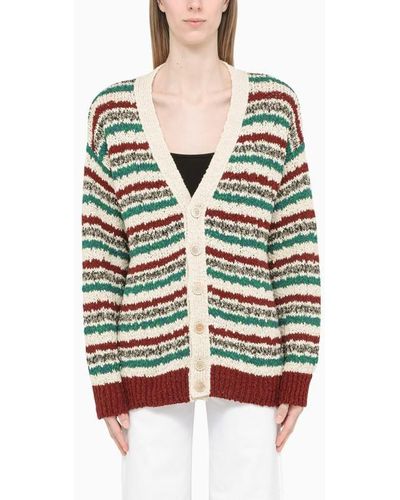 Marni Multicolor Striped Knitted Cardigan