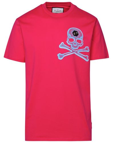 Philipp Plein Fuchsia Cotton T-shirt - Pink