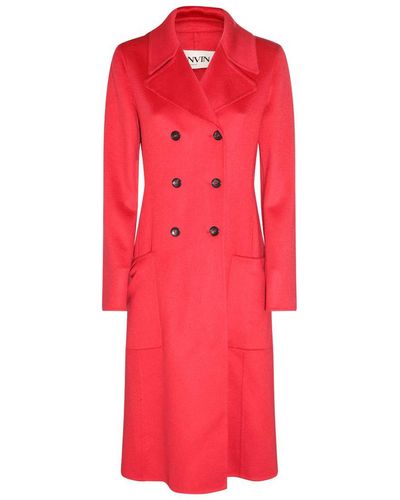 Lanvin Cashmere Long Coat - Red