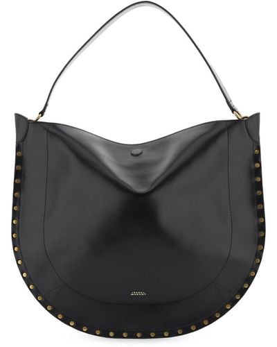 Isabel Marant Smooth Leather Hobo Bag With - Black