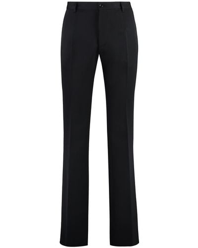 Dolce & Gabbana Flared Wool Pants - Black