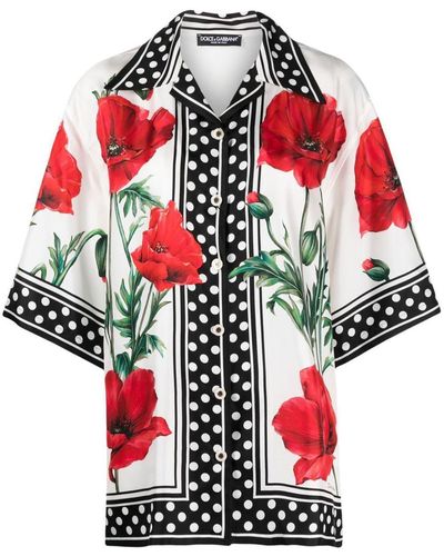 Dolce & Gabbana Floral-print Silk-twill Shirt - Multicolour