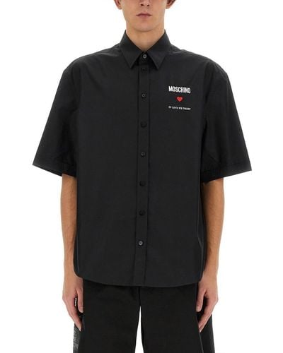 Moschino Shirt With Logo - Black