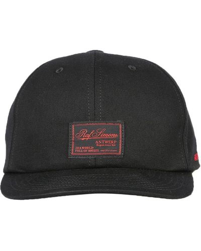 Raf Simons Logo Patch Baseball Hat - Black