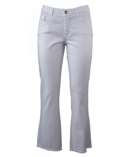 Fay White 5-pocket Denim Trousers - Grey
