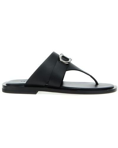 Ferragamo Gancini Sandals - Black