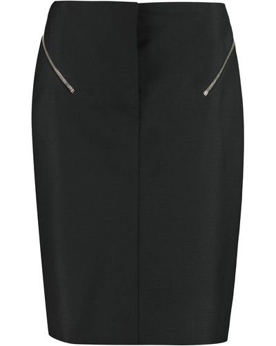 Givenchy Stretch Pencil Skirt With Zip - Black