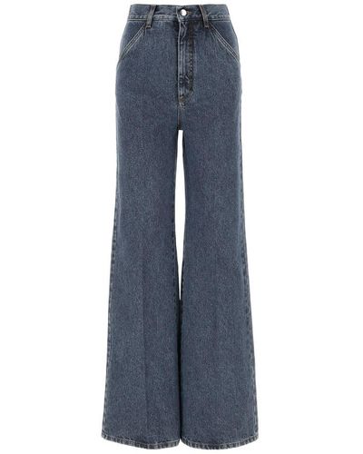 Chloé Wide Straight Leg Jeans - Blue