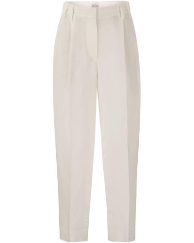 Brunello Cucinelli Slouchy Trousers - White