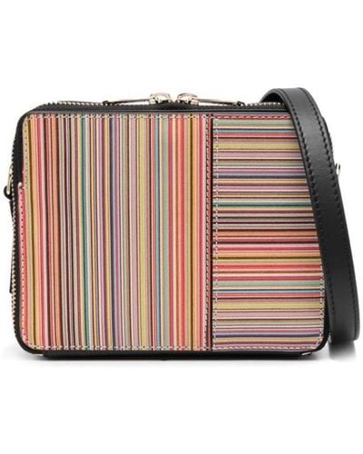 Paul Smith Accessories Women's Cale Swirl Print Leather Cross Body Bag  ($380) ❤ liked on Polyvore