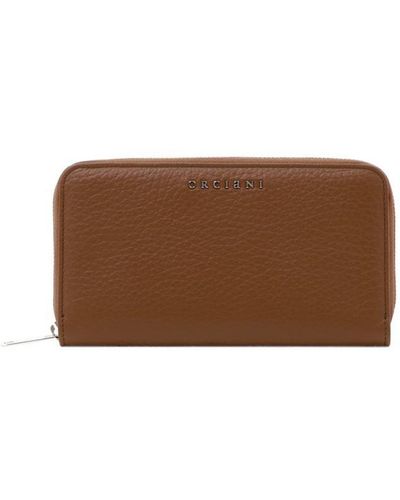 Orciani Continental Wallet With Zip - Brown