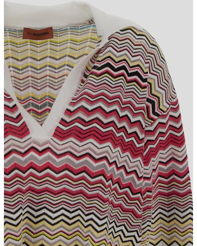 Missoni Oversized Polo Sweater - Red