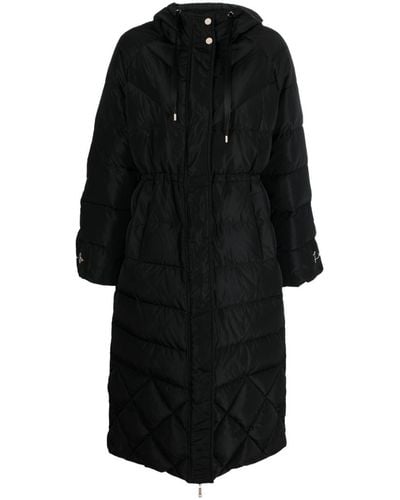 Liu Jo Padded Hooded Long Coat - Black
