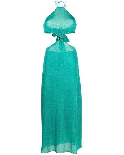 Oséree Lumièrie Cut-out Maxi Dress - Blue