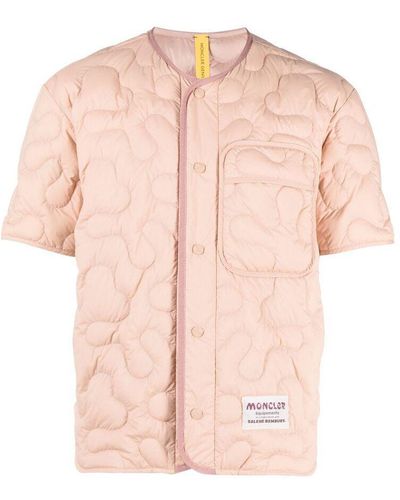 Moncler Short Sleeve Shirts - Pink