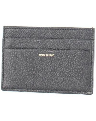 Paul Smith Black Leather Card Holder - Gray