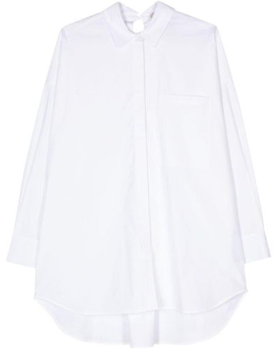 Semicouture Lara Oversized Cotton Shirt - White