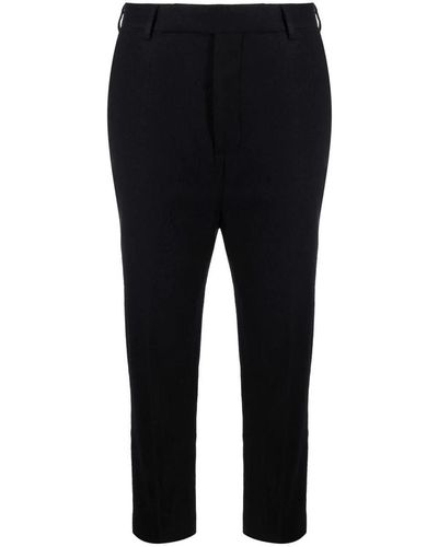 Rick Owens Cropped Tailored Trousers - Blue