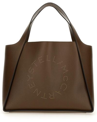 Stella McCartney Tote Bag With Logo - Brown