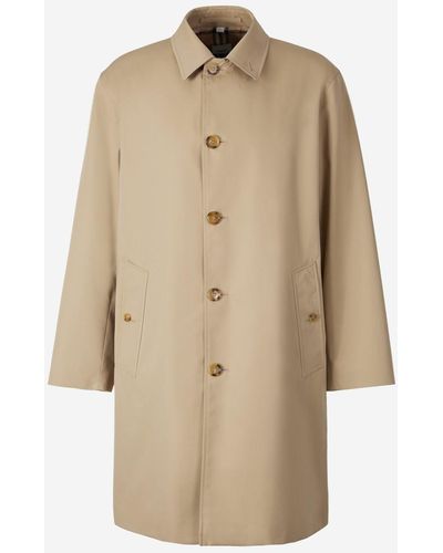 Burberry Equestrian Knight Motif Trench Coat - Natural