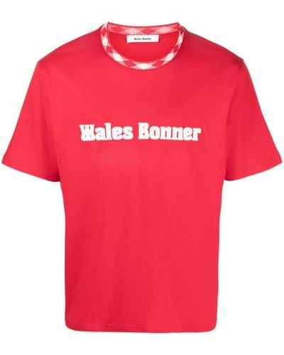 Wales Bonner Original Logo-appliqué T-shirt - Red