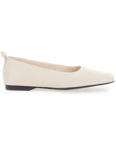 Vagabond Shoemakers 'Delia' Off- Ballet Flats With Squared Toe - Natural