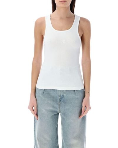 MM6 by Maison Martin Margiela Ribbed Tank Top - Blue