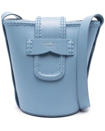 EA7 Leather Bucket Bag - Blue