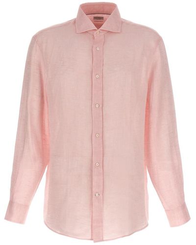 Brunello Cucinelli Linen Shirt Shirt, Blouse - Pink