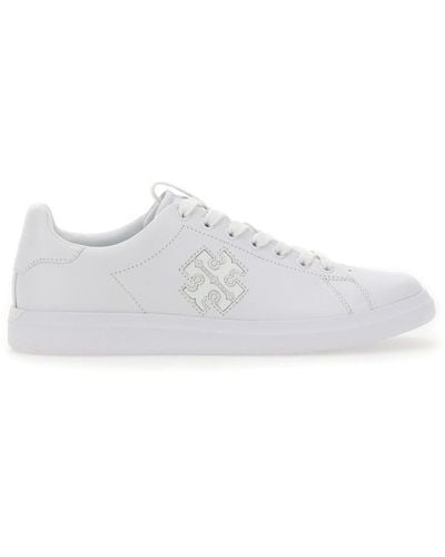 Tory Burch Double T Howell Court Leather Women - White